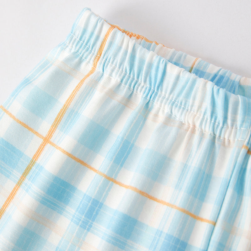 (In Stock)Boys Spring and Summer Cartoon Embroidery Smocked Shorts Set