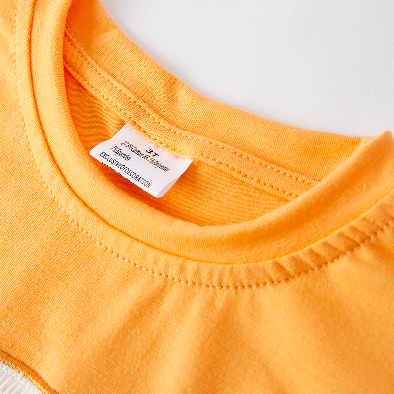 (In Stock)Boys Spring and Summer Cartoon Embroidery Smocked Shorts Set