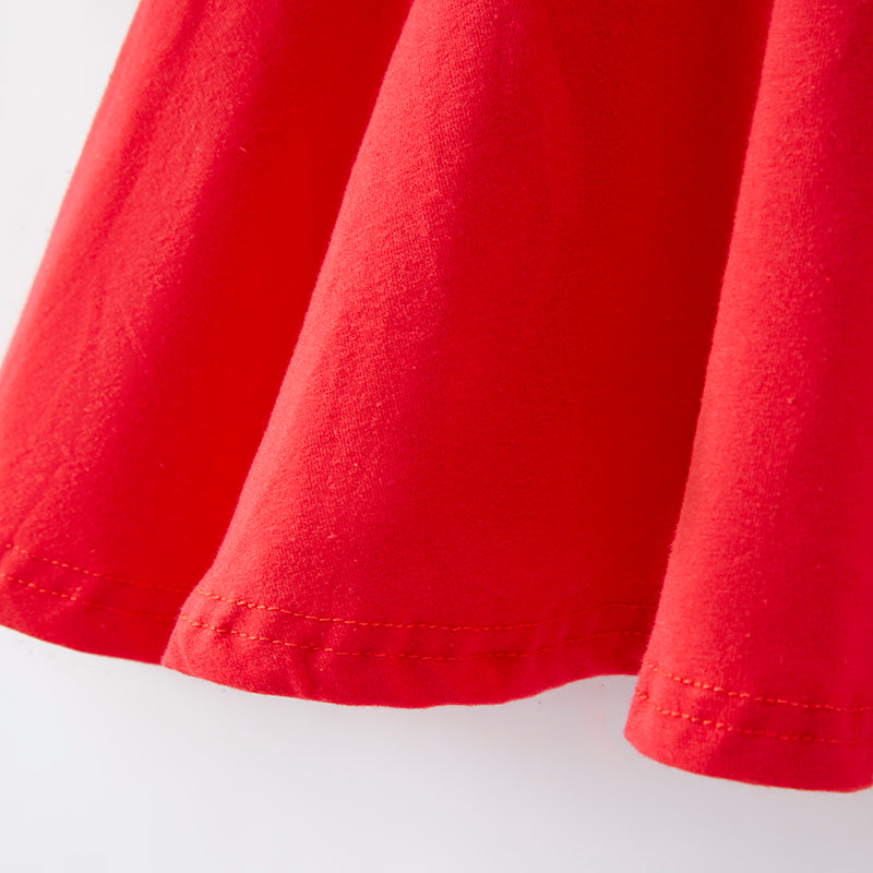 (In Stock L8-2-3)Girls Christmas Nutcracker Print Dress