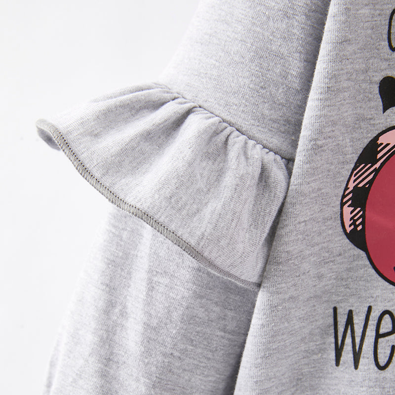 (In Stock Q5-1-2)Girls Thanksgiving Print Skirt Set