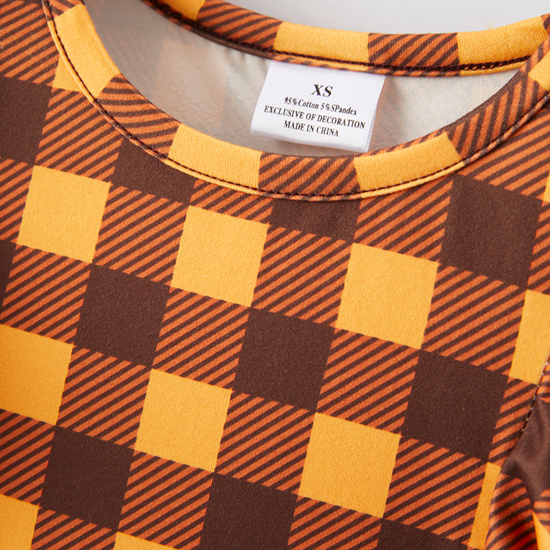 (In Stock E31-4-3)Girls Halloween Print Dress