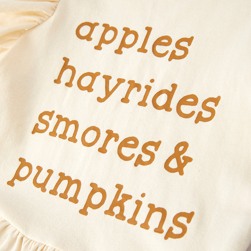 (In Stock Q5-4-2)Girls Halloween Print Outfit Set