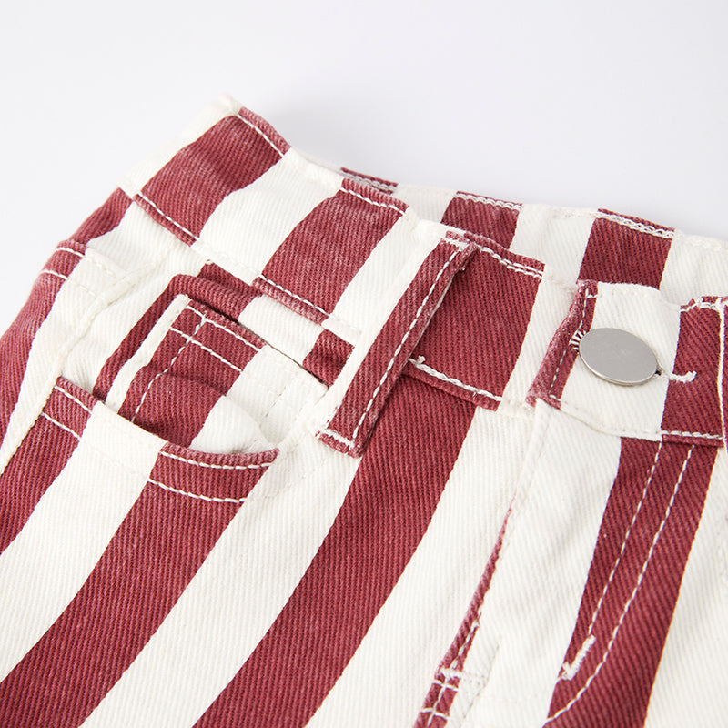 (In Stock E6-2-1)Girls FALL VIBES Print Denim Set