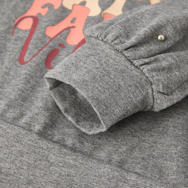 (In Stock E6-2-1)Girls FALL VIBES Print Denim Set