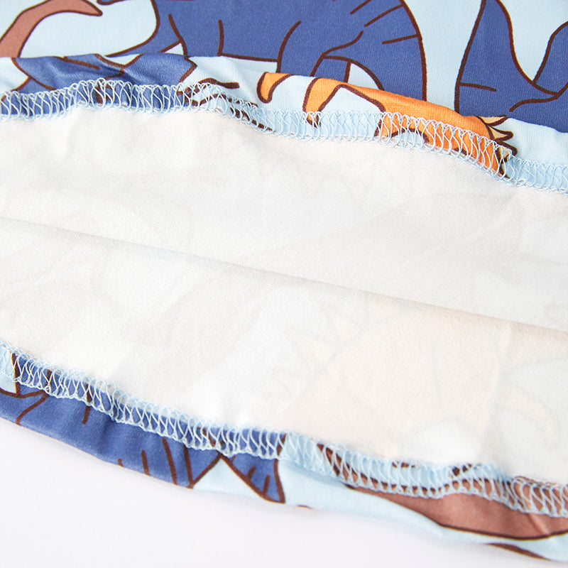 (In Stock E3-5-1)Girls Fall Dinosaur Print Dress