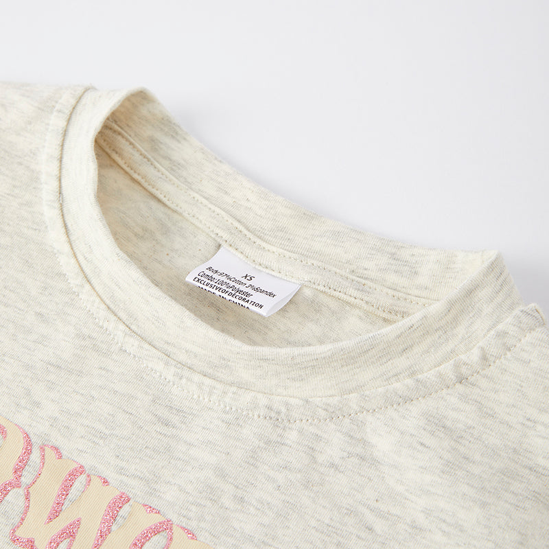 (In Stock E28-4-1)Girls Fall HOWDY Print Cotton Top