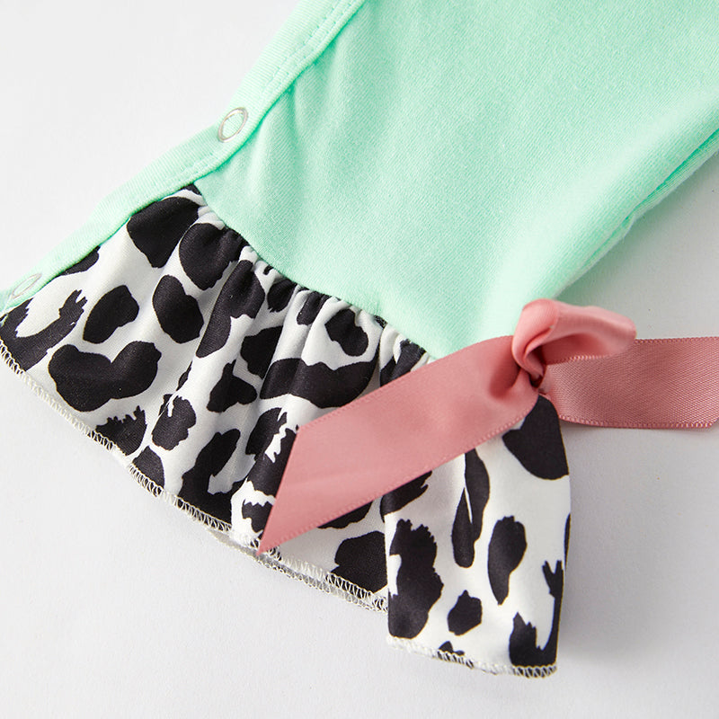 (In Stock)Toddler Girls Spring and Summer Happy Camper Print Romper