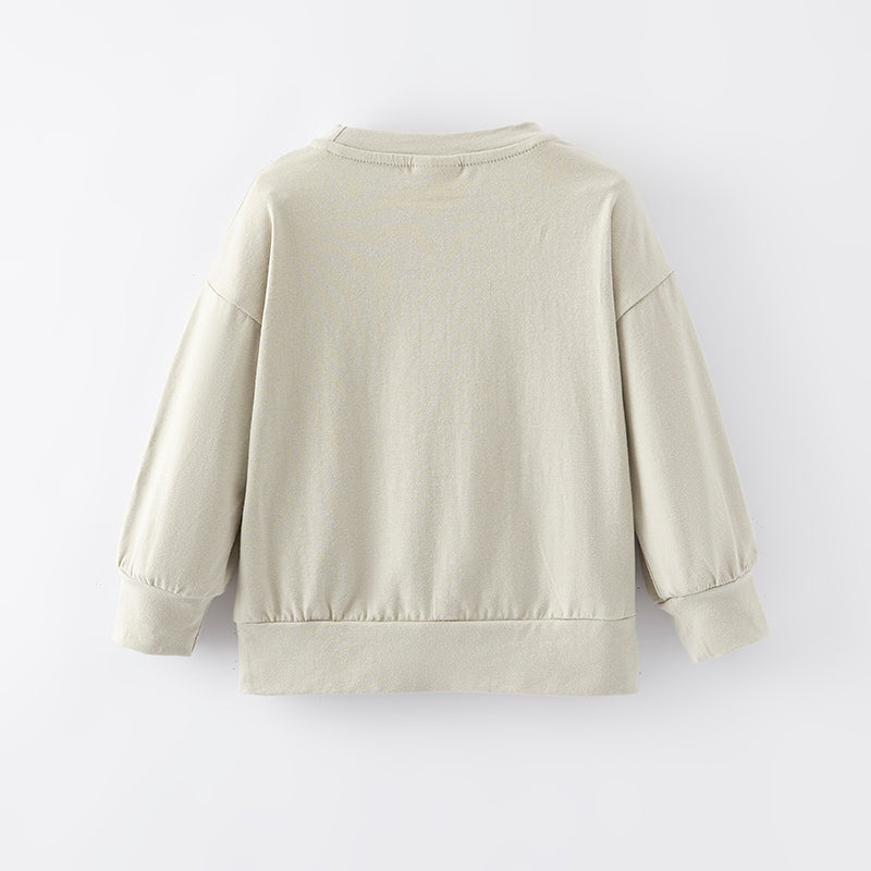 (In Stock E28-4-2)Girls Fall MAMA TRIED Print Cotton Top