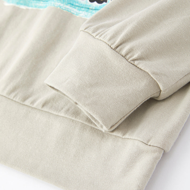 (In Stock E28-4-2)Girls Fall MAMA TRIED Print Cotton Top