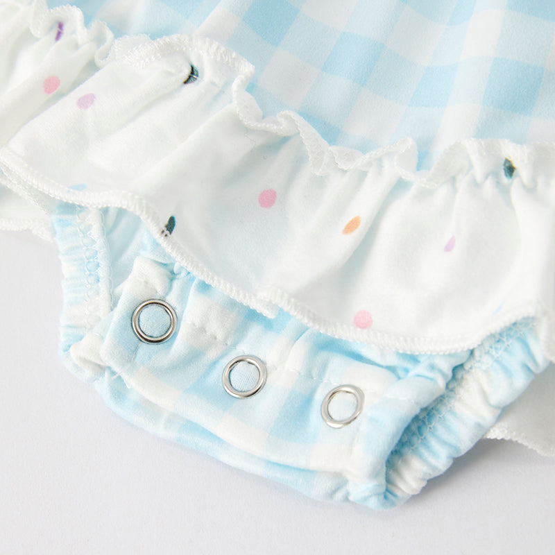 (In Stock)Toddler Girls Spring and Summer Rainbow Print Romper