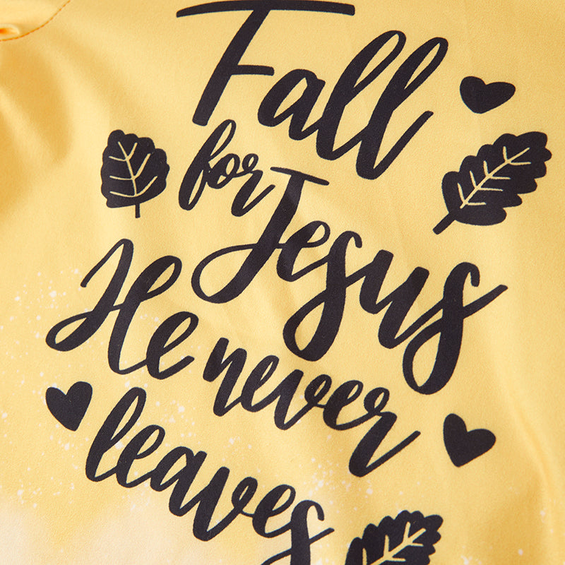 (In Stock E28-1-1)Girls Fall For Jesus Milk Silk Top