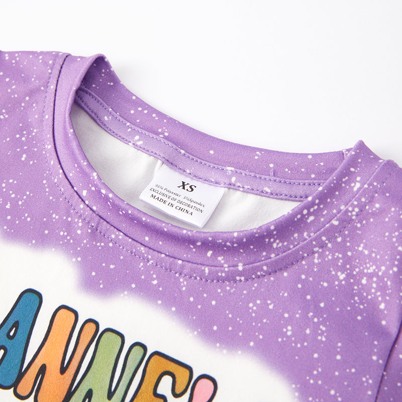 (In Stock E27-1-3)Girls Fall Pumpkin Print Top