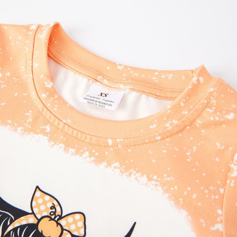 (In Stock E27-2-3)Girls Hay Fall Print Top