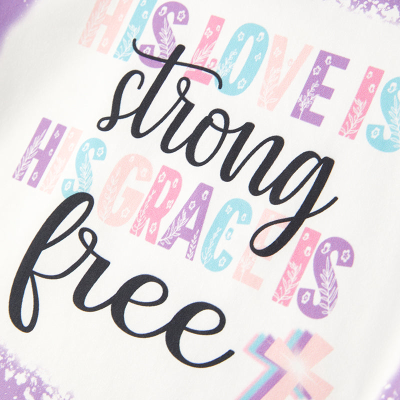 (In Stock E27-2-3)Girls Fall Strong Free Print Top