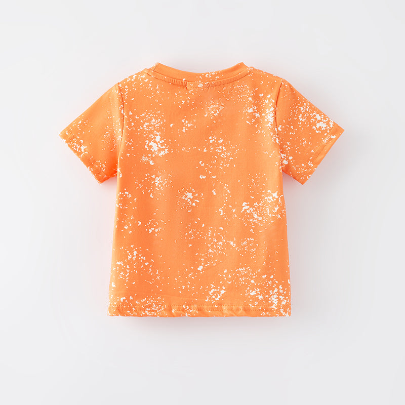 (In Stock E27-3-2)Girls Fall Pumpkin Print Top