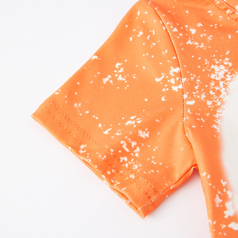 (In Stock E27-3-2)Girls Fall Pumpkin Print Top