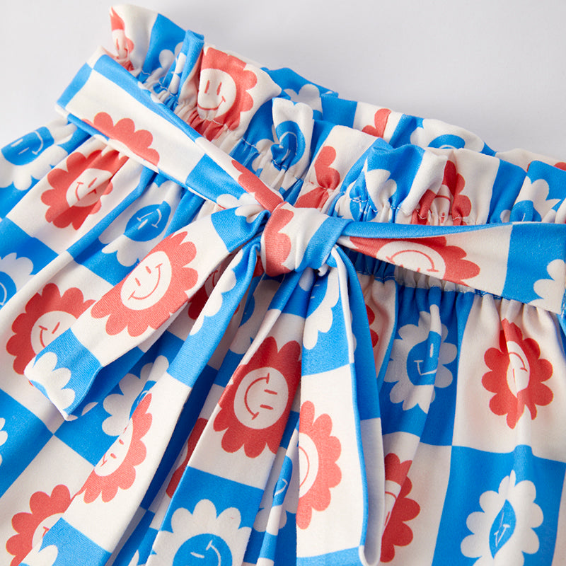 (In Stock)One Pack(1 Pieces total) Sale Girls Patriotic Print Bloomer Set