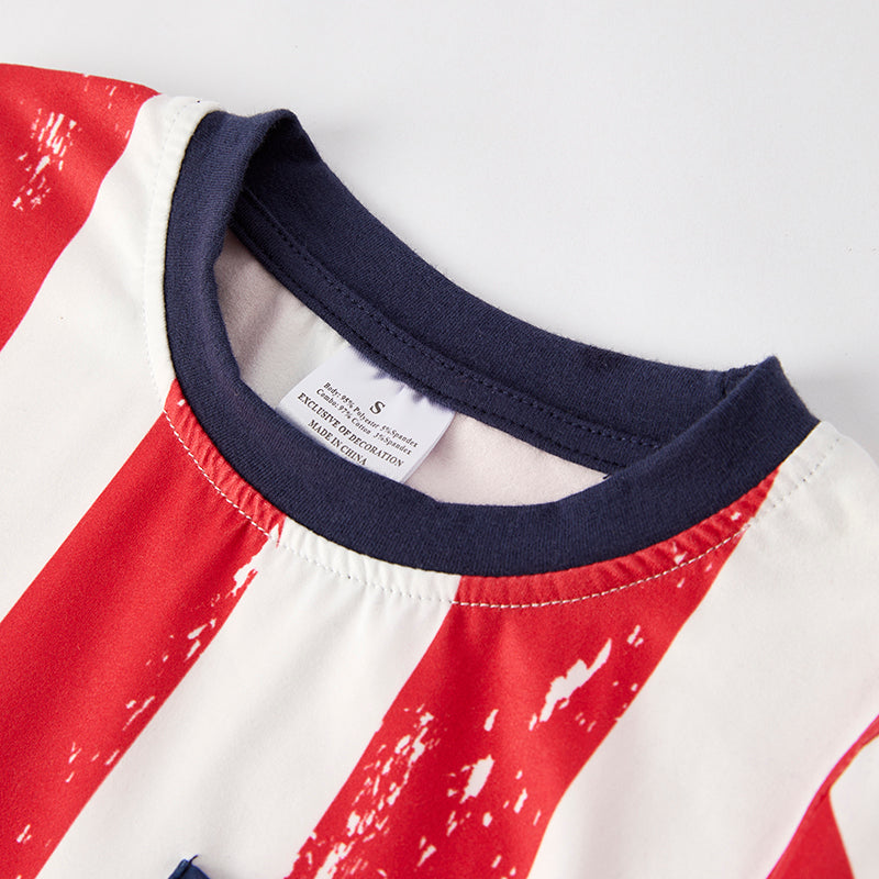 (In Stock)Boys Patriotic Print Top