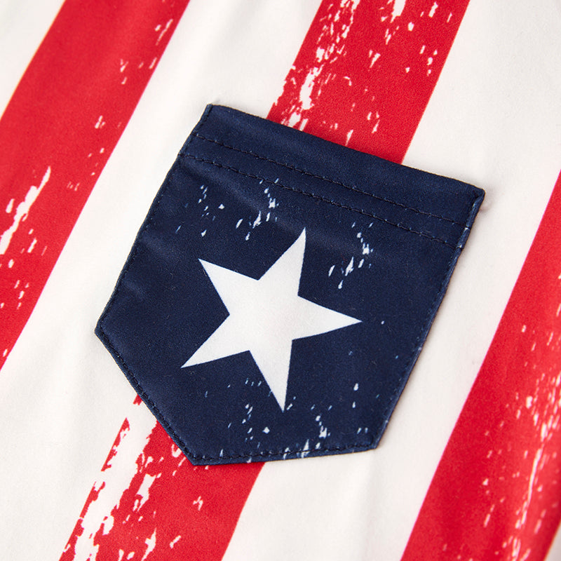 (In Stock)Boys Patriotic Print Top