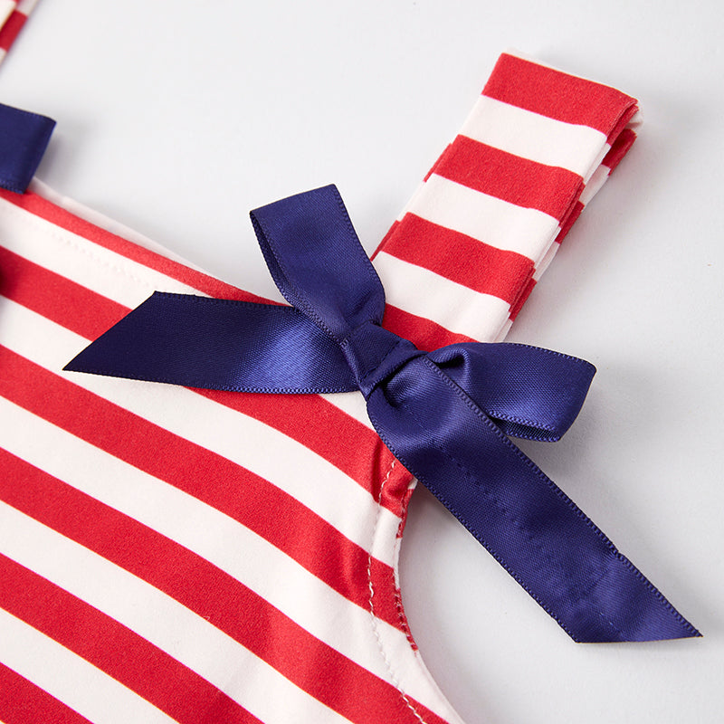 (In Stock)Girls Patriotic Print Slip Dress
