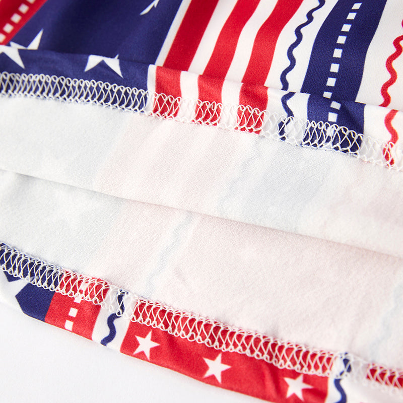 (In Stock)Girls Patriotic Print Slip Dress