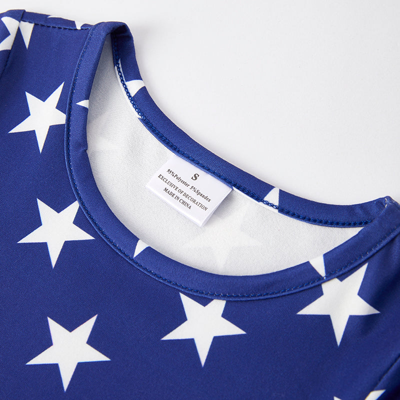 (In Stock)Girls Patriotic Print Dress