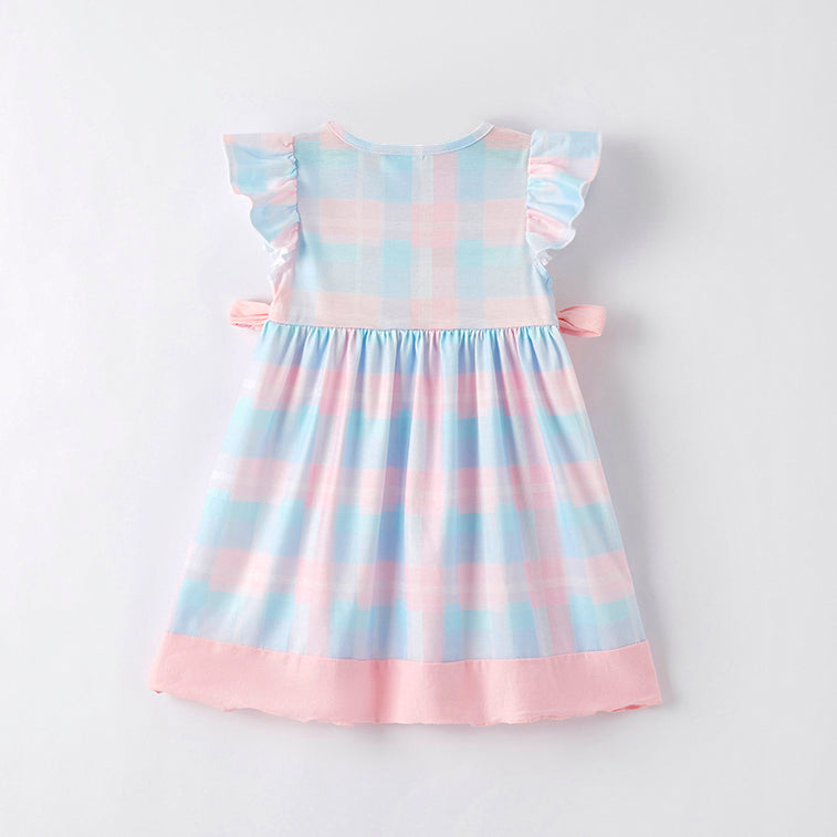 (In Stock)Girls Spring and Summer Cartoon Applique Dress