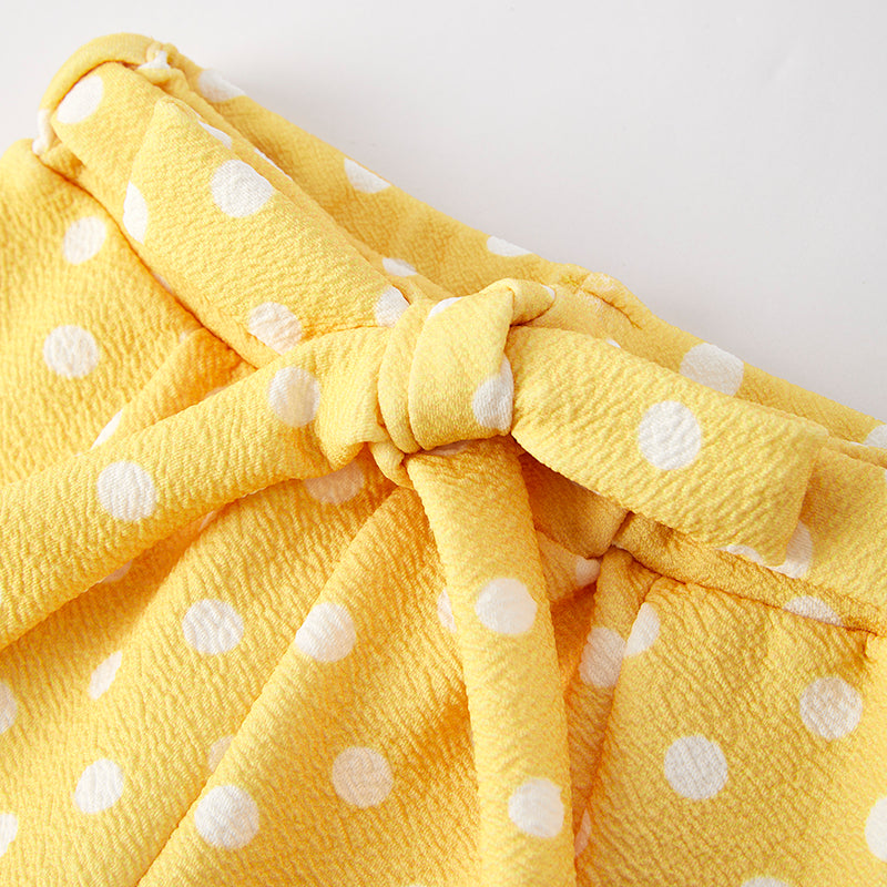 (In Stock)Girls Spring and Summer Daisy Embroidery Outfit Set