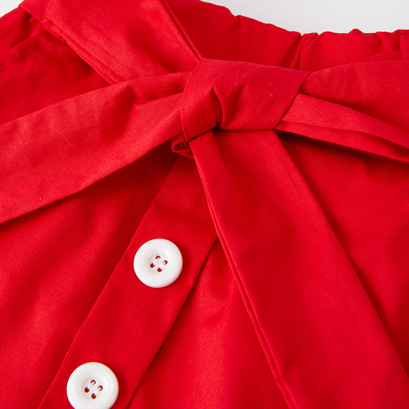 (In Stock L33-2-1)Girls Merry Christmas Print Skirt Set