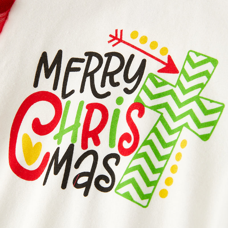 (In Stock L33-1-1)Baby Girls Merry Christmas Print Romper