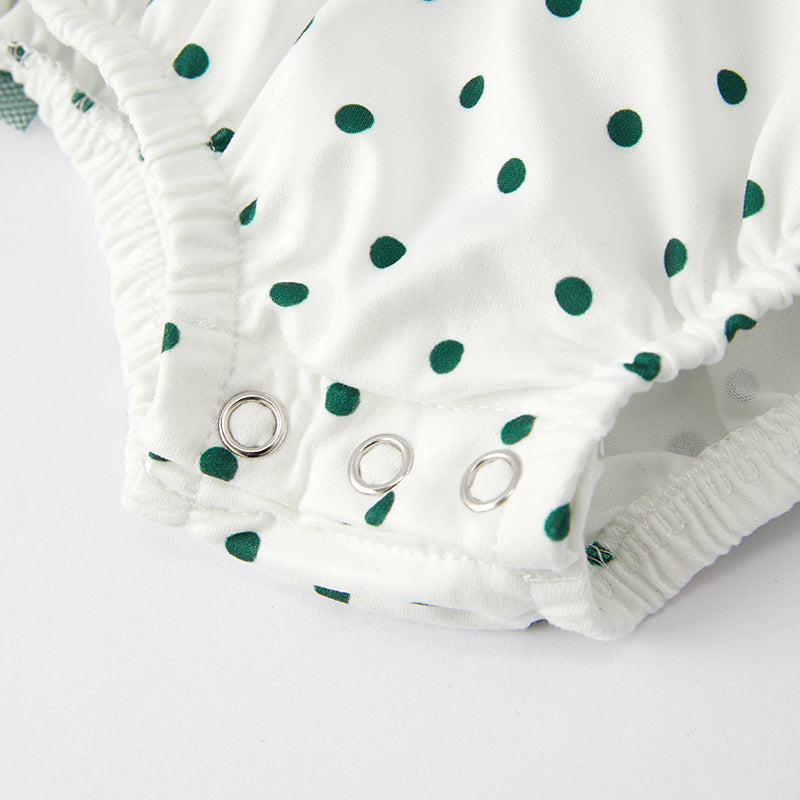 (In Stock Q12-4-2)Baby Girls Christmas Santa Applique Romper