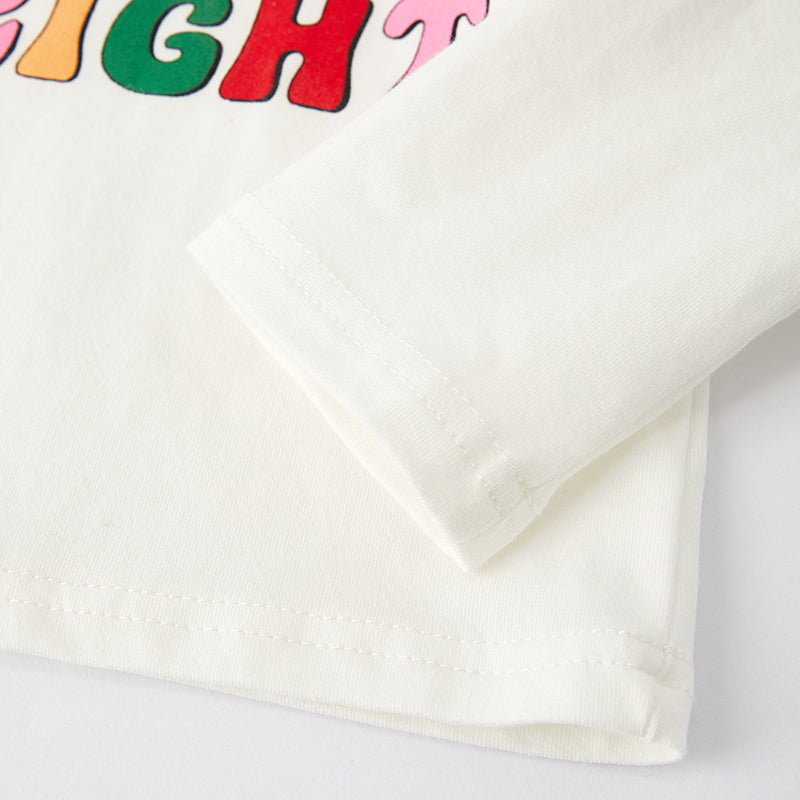 (In Stock Q13-3-2)Girls Christmas Print Denim Set