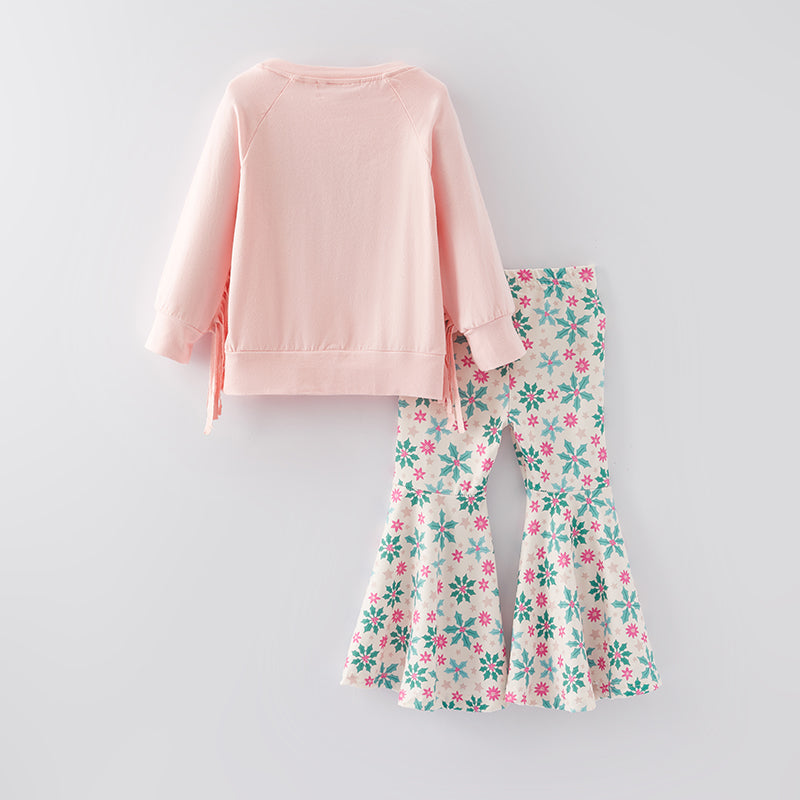 (In Stock Q12-5-2)Girls Christmas JOY Applique Outfit Set