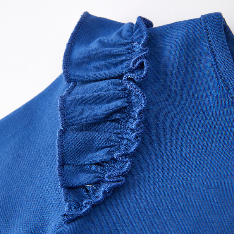 (In Stock Q11-1-2)One Pack(6 Pieces total) Sale Girls Fall Chick Applique Denim Set