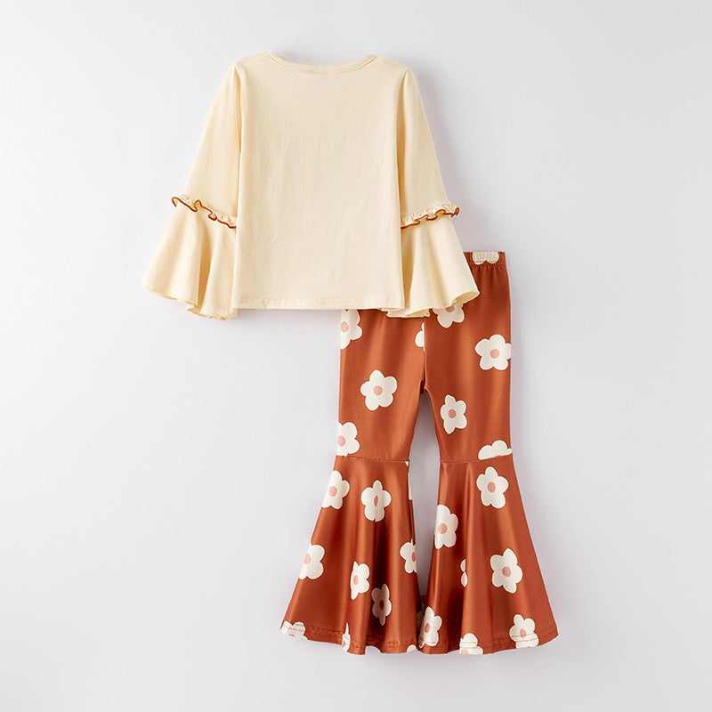 (In Stock)Girls Fall and Winter Print Outfit Set