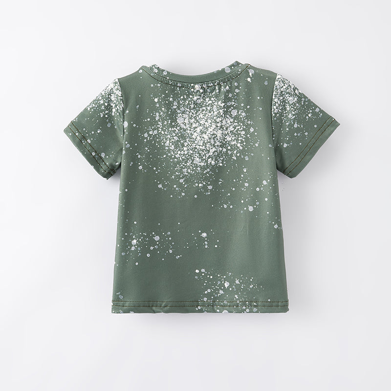 (In Stock Q2-1-2)Girls Christmas Print Milk Silk Top