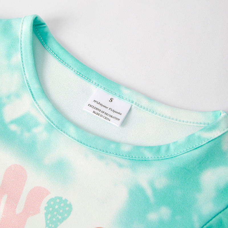 (In Stock)Girls Spring and Summer Good Vibes Print Top