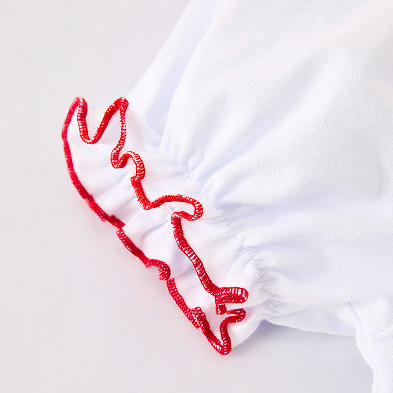 (In Stock)Girls Patriotic Embroidery Smocked Dress