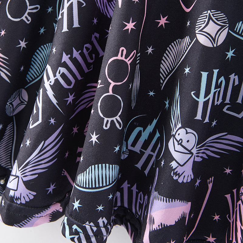 (In Stock L11-2-2)Girls Fall Film Role Print Dress