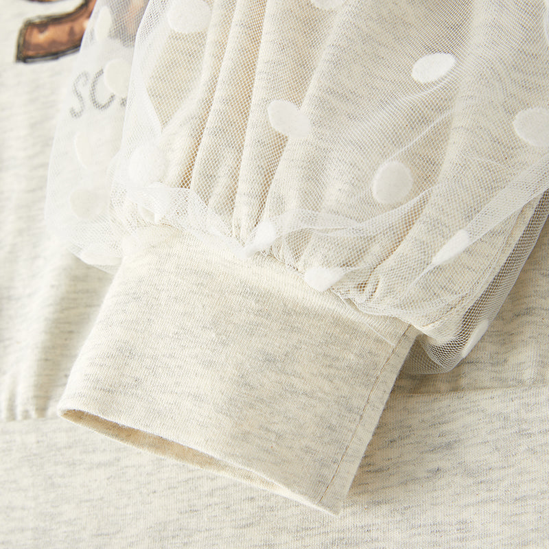 (In Stock L8-3-3)Girls Christmas Let It Snow Print Top