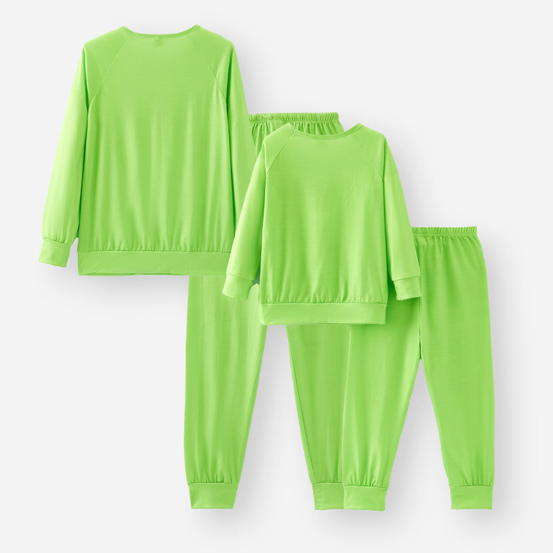 (In Stock G9-3-2)Mommy and Me Christmas Cartoon Print Outfit Set