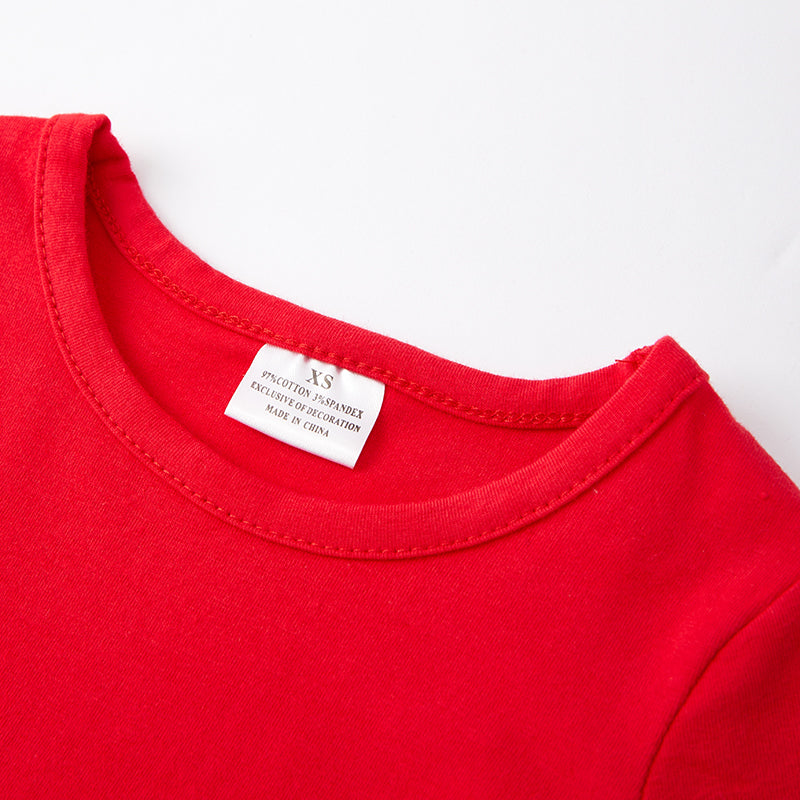 (In Stock G9-5-3)Girls Christmas Santa Applique Outfit Set with Scarf