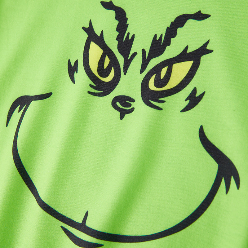 (In Stock G9-3-2)Mommy and Me Christmas Cartoon Print Outfit Set