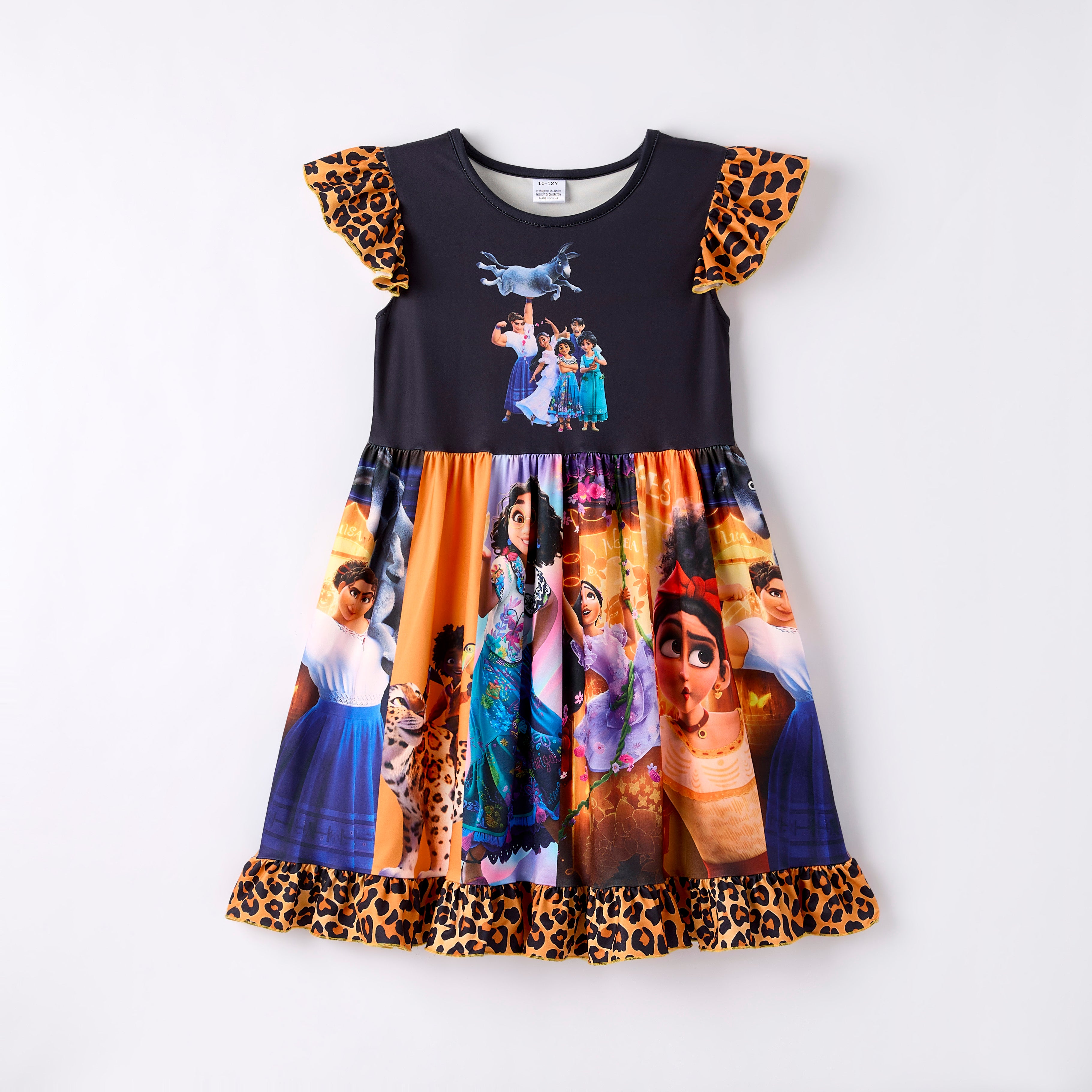 (Pre Order)Girls Spring and Summer Cartoon Character Print Dress