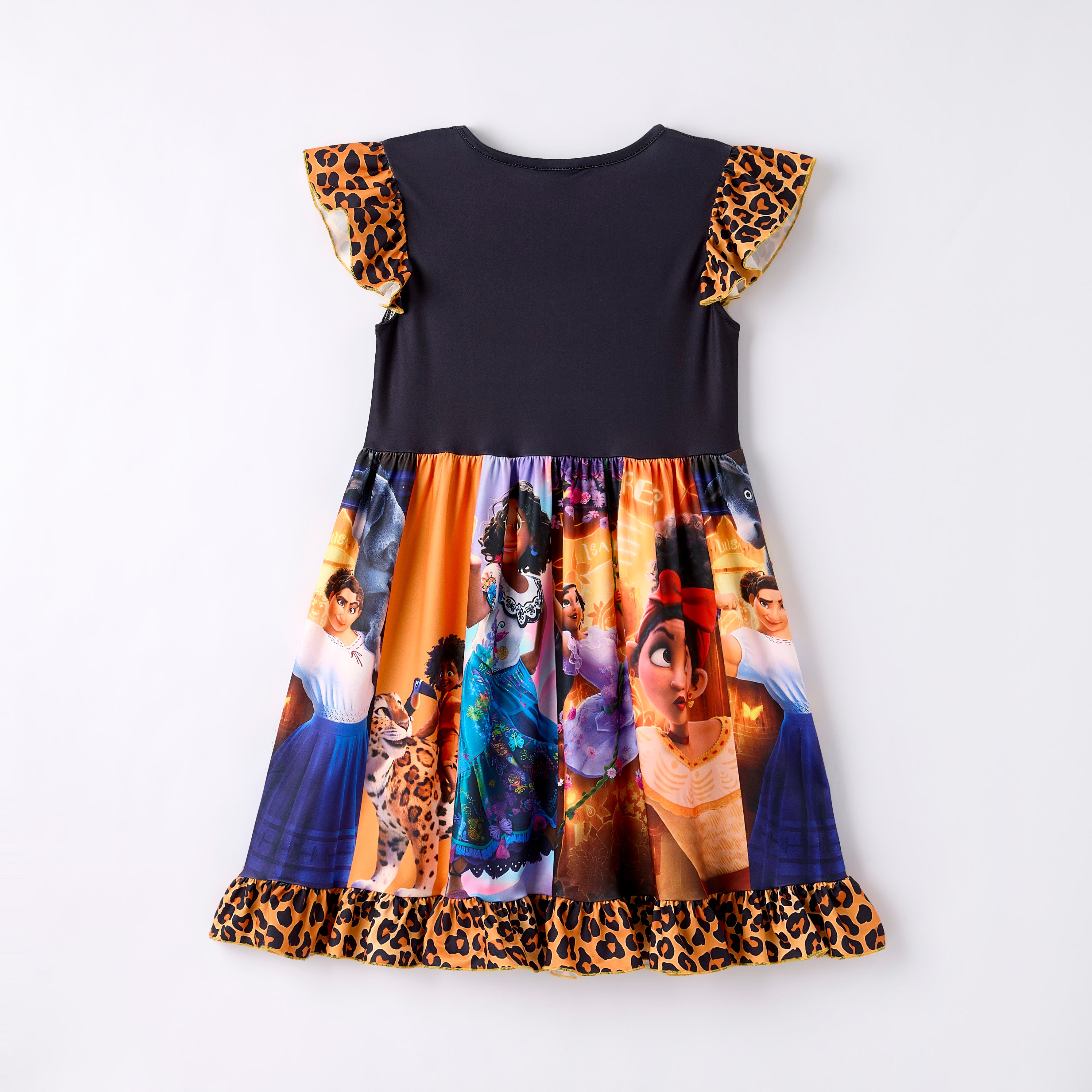(Pre Order)Girls Spring and Summer Cartoon Character Print Dress