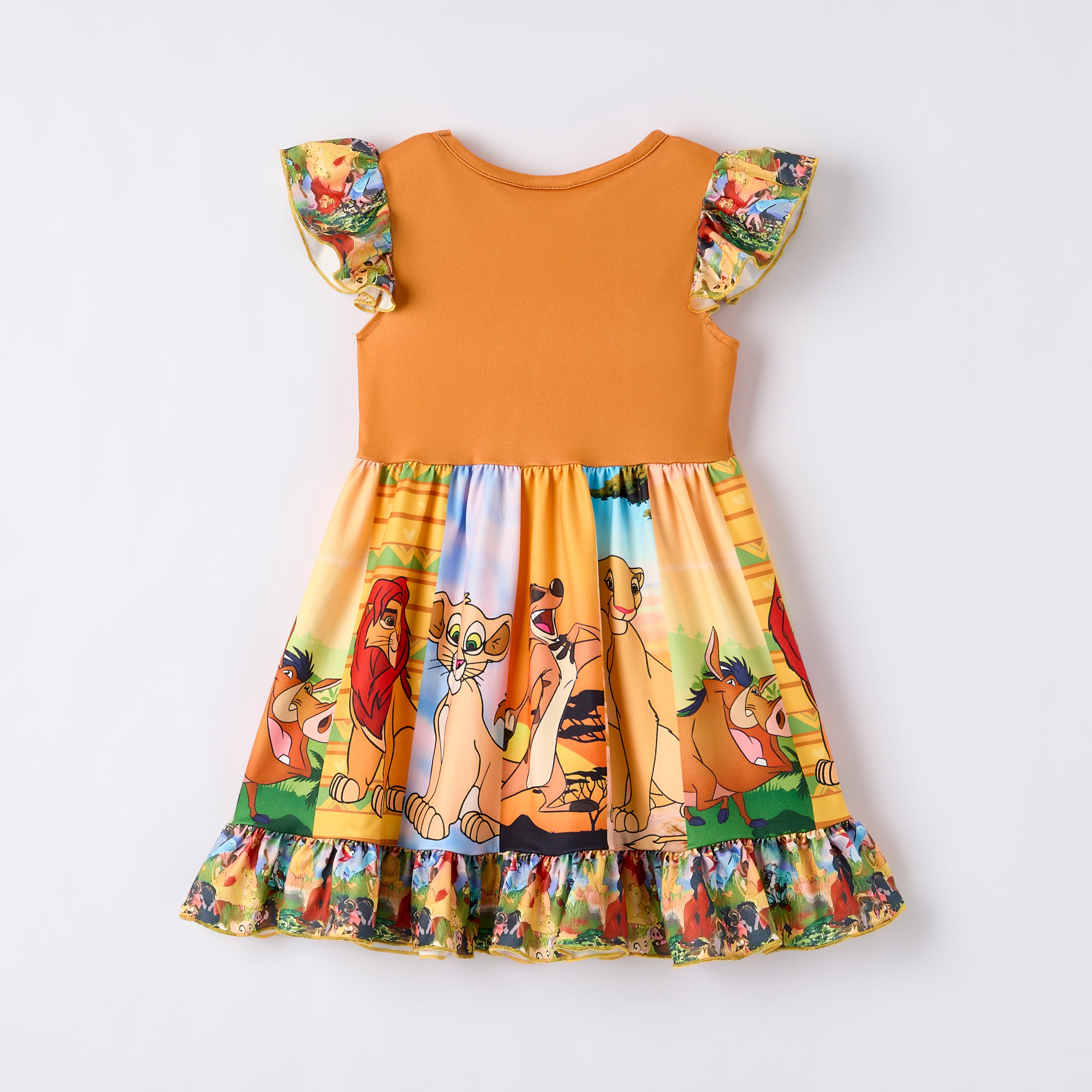 (Pre Order)Girls Spring and Summer Cartoon Character Print Dress