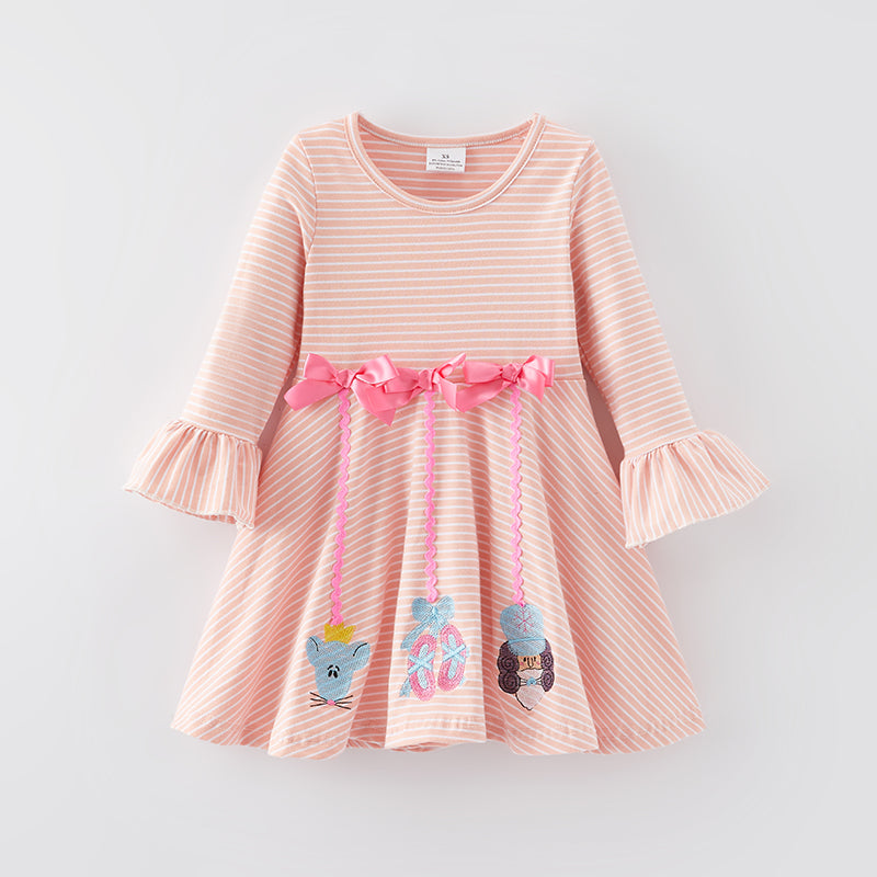 (In Stock E36-1-2)Girls Christmas Nutcracker Embroidery Dress