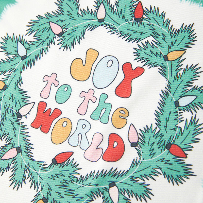 (In Stock E36-3-3)Girls Christmas Print Milk Silk Top