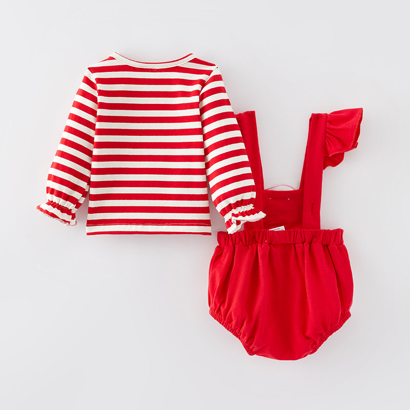 (In Stock E36-1-3)Baby Girls Christmas Santa Applique Romper