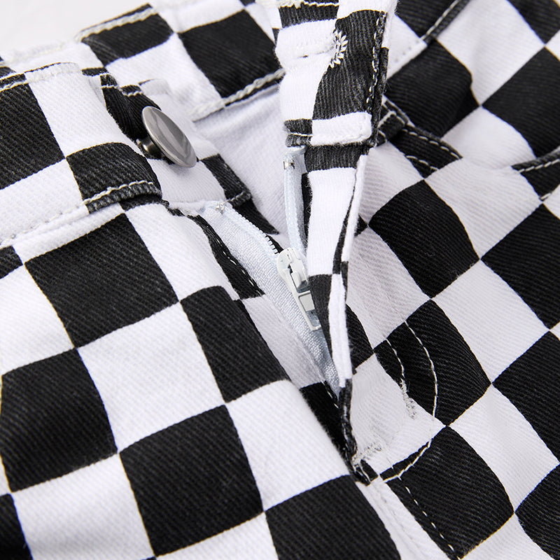 (Restock)Girls Summer Back To School Pencil Print Denim Set